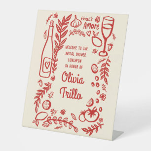 Das ist Amore Italienisches Essen INDIVIDUELLE Bra Sockelschild