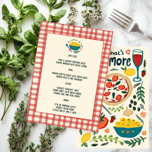 Das ist Amore Italienisches Essen Liebe Whimsical Menükarte