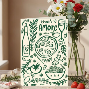 Das ist Amore Italienisches Essen Valentinsliebe W Karte