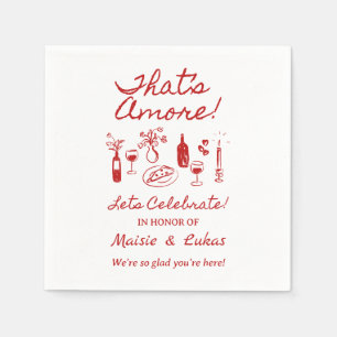 Das ist Amore Italienisches Thema Verlobungsfeier  Serviette
