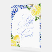 Das ist Amore Lemon Italian Blue Tile Brautparty Acrylschild (Winkel)