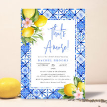 Das ist Amore Lemon Italian Blue Tile Brautparty