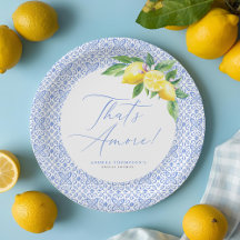 Das ist Amore Lemon Italian Blue Tile Brautparty