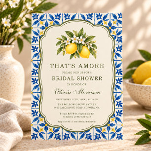Das ist Amore Lemon Italienische Fliesen Brautpart Einladung