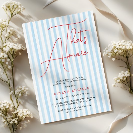 Das ist Amore Modern Script Junggesellinnenabschie Einladung