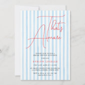 Das ist Amore Modern Script Junggesellinnenabschie Einladung (Vorderseite)