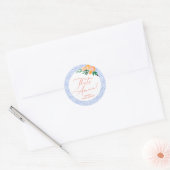 Das ist Amore OrangeItalian Blue Tile Brautparty Runder Aufkleber (Umschlag)