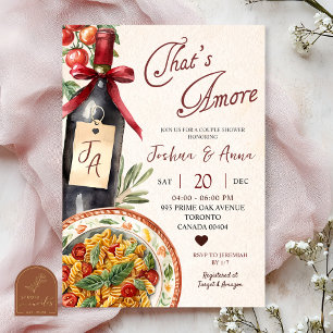 Das ist Amore Pasta und Wein Junggesellinnenabschi Einladung