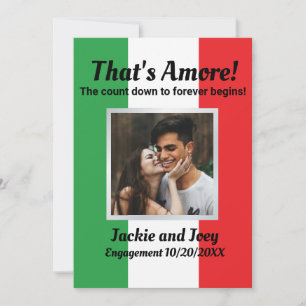 Das ist Amore! Personalisierte Foto-italienische F Save The Date