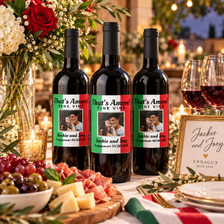 Das ist Amore! Personalisierte italienische Fotofl Weinetikett