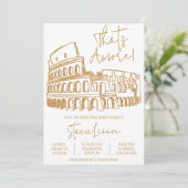 Das ist Amore, Rom, Italien, Kolosseum Brautparty Einladung (Stehend Vorderseite)