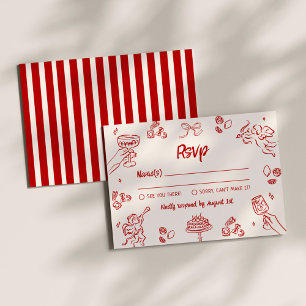Das ist Amore! Rot Italienische RSVP Begleitkarte