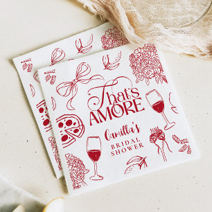 Das ist Amore Rote Hochzeitsdusche Serviette