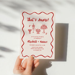 Das ist Amore! Rote italienische Hochzeitseinladun Einladung