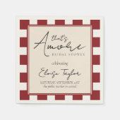 Das ist amore rote karierte Bridal Shower Serviette (Vorderseite)