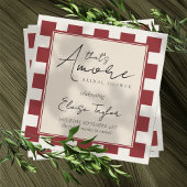 Das ist amore rote karierte Bridal Shower Serviette