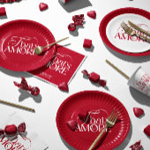 Das ist Amore Roter Brause Shower Pappteller