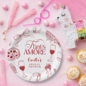 Das ist Amore Roter Brautabschied Pappteller (Party)