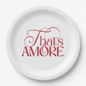 Das ist Amore Roter Schrift Hochzeitsdusche Pappteller (Vorderseite)