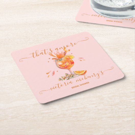 Das ist Amore Spritz Brautparty Rechteckiger Pappuntersetzer (angewinkelt)