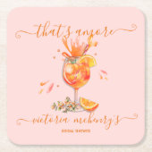 Das ist Amore Spritz Brautparty Rechteckiger Pappuntersetzer (Vorderseite)