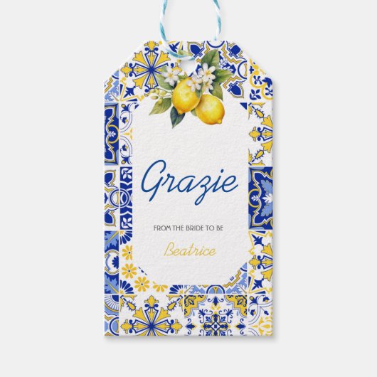 Das ist Amore Spritz Italian Lemon Brautparty Geschenkanhänger (Vorderseite)