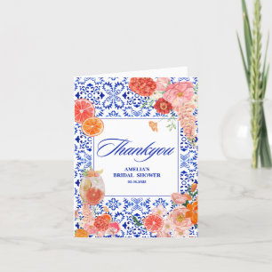 Das ist Amore Spritz Mediterranes Brautparty Dankeskarte