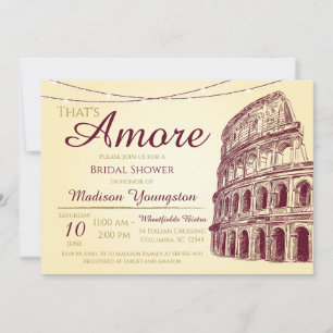 Das ist Amore Vintage-Italienische Hochzeitsdusche Einladung