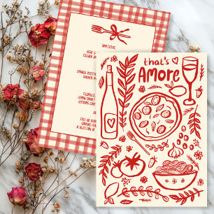 Das ist Amore Whimsical BENUTZERDEFINIERTE Italien Menükarte