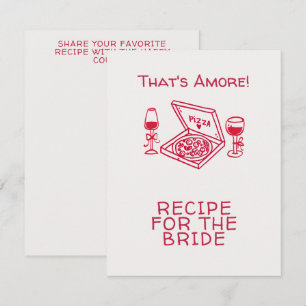 Das ist amore - Whimsical handgezeichnete Brautpar Begleitkarte