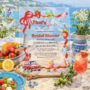 Das ist Amore Whimsical Italienische Hochzeitsdusc Acryleinladungen