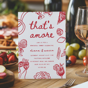 "Das ist Amore" Whimsical italienisches Probedinne Einladung