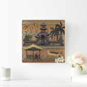 Das ist Bali Quadratische Wanduhr (Zuhause)