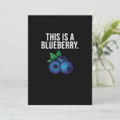 Das ist Blueberry Niedliche Blaubeeren Eater Berry Dankeskarte (Stehend Vorderseite)