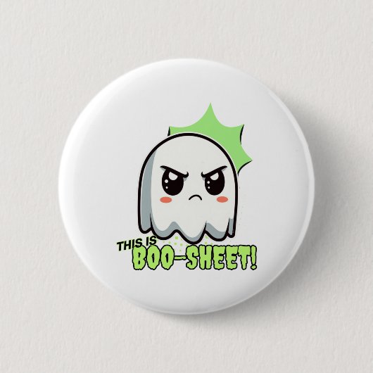 Das ist Boo-Blatt Aufkleber Button (Vorderseite)
