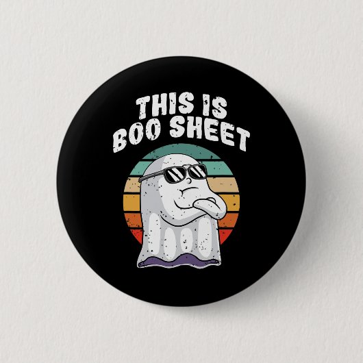 Das ist Boo Sheet Fun Halloween Kostüm Ghost Puff Button (Vorderseite)