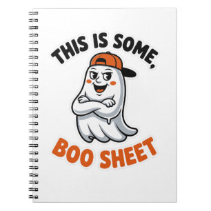 Das ist Boo Sheet Ghost Groovy Halloween Kostüm Notizblock
