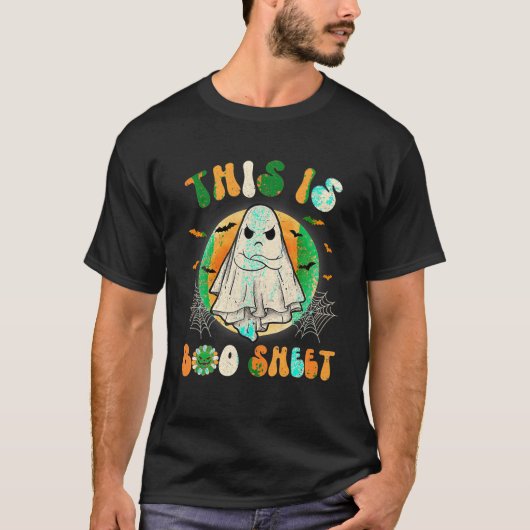 Das ist Boo Sheet Ghost Retro Halloween Kostüm Fu T-Shirt (Vorderseite)