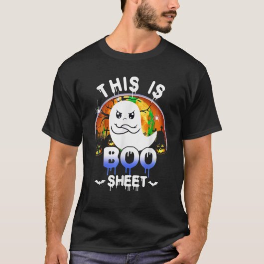 Das ist Boo Sheet Niedlich Ghost Halloween Kids Bo T-Shirt (Vorderseite)