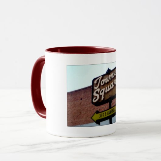 Das ist Campbell CA, Towne Square Signage Tasse (Vorderseite Links)