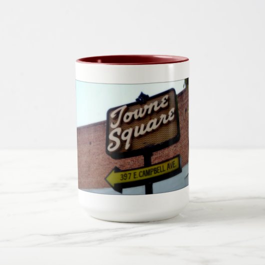 Das ist Campbell CA, Towne Square Signage Tasse (Zentrum)