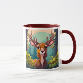 Das ist Cerf Mignon im Wald. Tasse