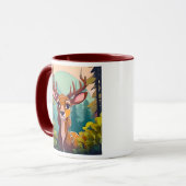 Das ist Cerf Mignon im Wald. Tasse (Vorderseite Links)