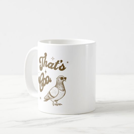 Das ist Coo Funny Pigeon Pun Cool Bird Owner Spric Kaffeetasse (Vorderseite Links)