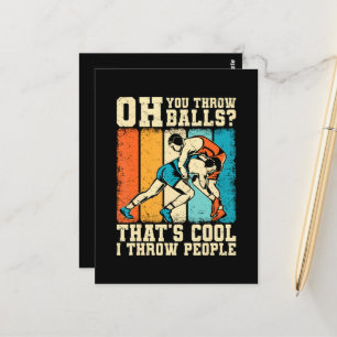 Das ist cool, ich werfe Menschen Postkarte