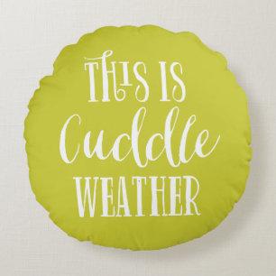 Das ist Cuddle Weather Chartreuse Round Pillow Rundes Kissen