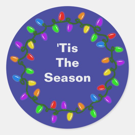 Das ist das blaue Jahreszeitlicht. Runder Aufkleber (Vorderseite)