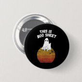 Das ist das Boo Sheet Ghost Retro Halloween Easy C Button (Vorne & Hinten)