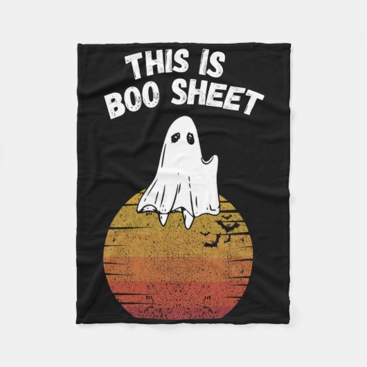Das ist das Boo Sheet Ghost Retro Halloween Easy C Fleecedecke (Vorderseite)