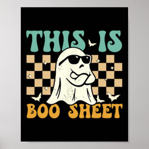 Das ist das Boosheet Ghost Retro Halloween-Kostüm  Poster